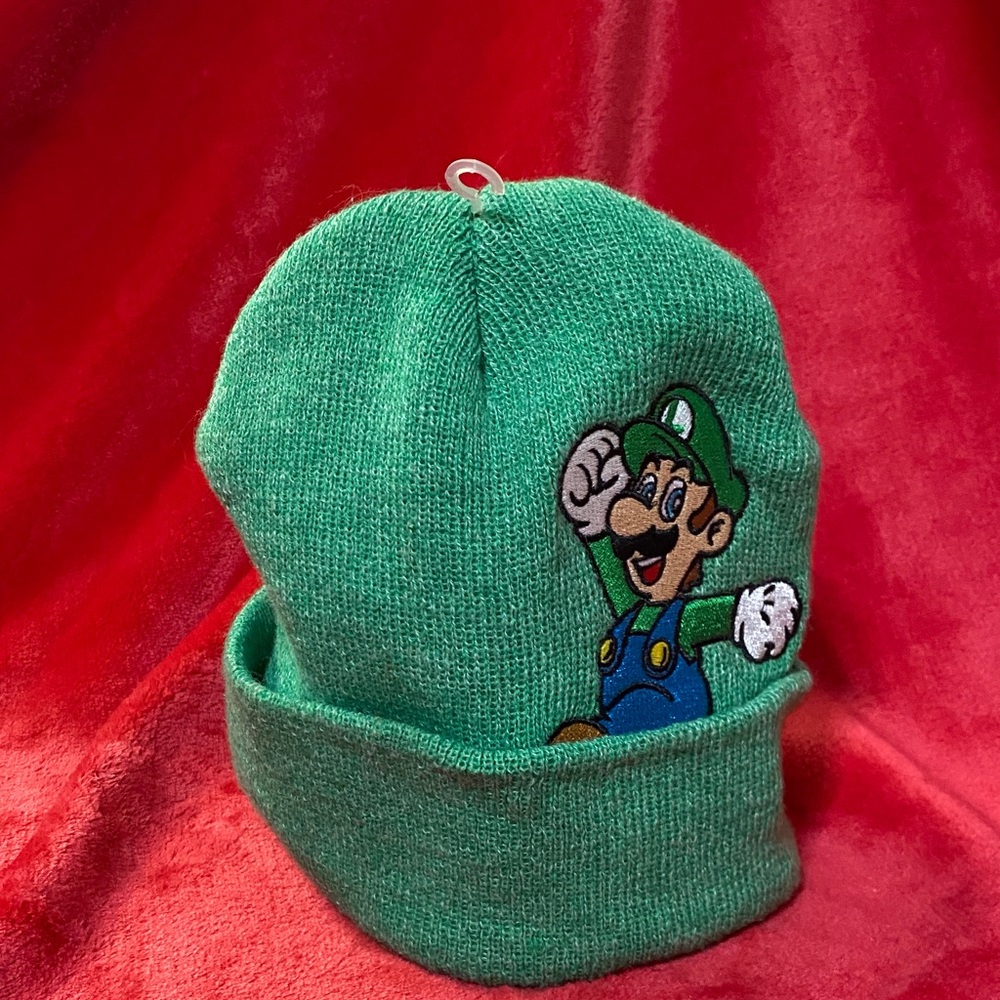🤑3/$15🤑 New Nintendo Green Beanie with  Luigi Embroidered